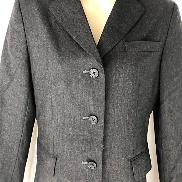 Charcoal 3 Button Blazer - Picture 2 of 6